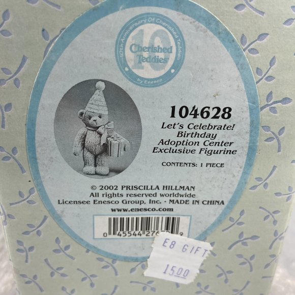 Cherished Teddies Let's Celebrate! Birthday Adoption Center Exclusive #104628 - Picture 3 of 6